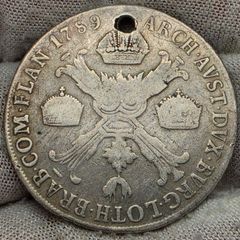 Austrian Netherlands Silver M 1789 1/2 Kronenthaler Joseph II