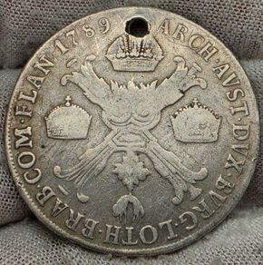 Austrian Netherlands Silver M 1789 1/2 Kronenthaler Joseph II