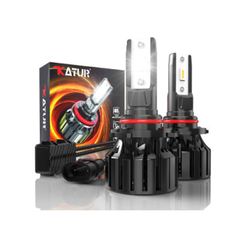 KATUR HB3 LED Headlight Bulb, 80W 16000LM 6000K Cool White 400% Brightness