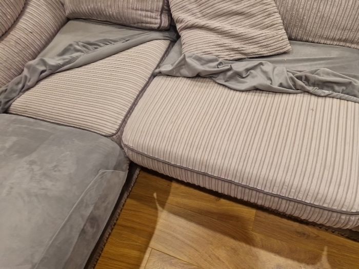 Large grey corner sofa