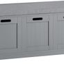 Elegant  Storage Bench & Shoe Cabinet Grey Image 3