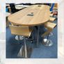 3.4M Oak High Meeting Table  & 10 High Stools Image 4