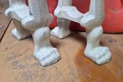 Pair of Cast Iron Radiator Feet Claw Foot Style
