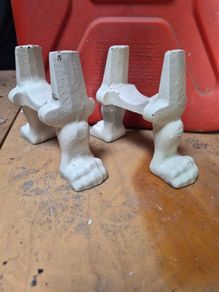 Pair of Cast Iron Radiator Feet Claw Foot Style
