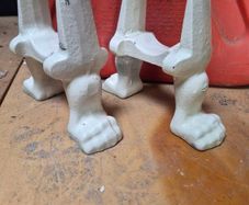 Pair of Cast Iron Radiator Feet Claw Foot Style
