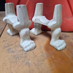 Pair of Cast Iron Radiator Feet Claw Foot Style