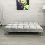 Light grey Folding 3-Seater Sofa Bed. Image 3