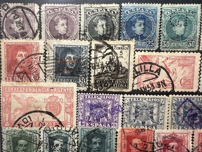 Spain 19th century antique stamps lot
