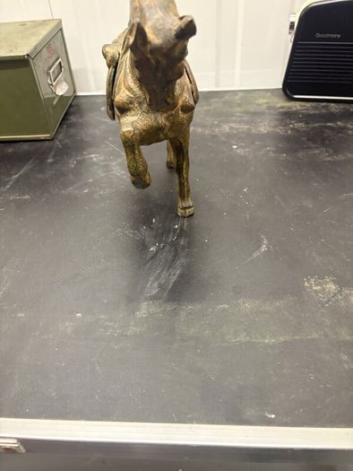 Vintage Chinese Tang-Style Metal Horse Figurine