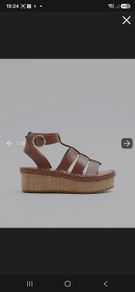 Brown gladiator flatform Sandals