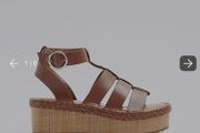 Brown gladiator flatform Sandals