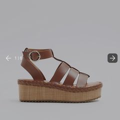 Brown gladiator flatform Sandals