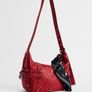 URBAN OUTFITTERS BDG Reggie Scarf Red Faux Leather Sling Bag! Image 4