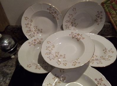 Six Soup/ Pasta China bowls