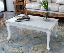 Coffee Table High Gloss White 100x50x42 cm