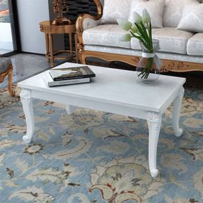 Coffee Table High Gloss White 100x50x42 cm