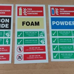 fire extinguisher ID signs
