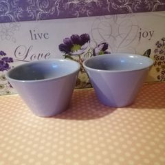 Set of 2 Purple Bowls