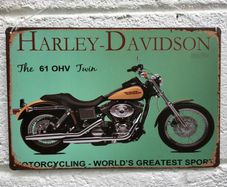 Harley Davidson Tin Advertising Sign