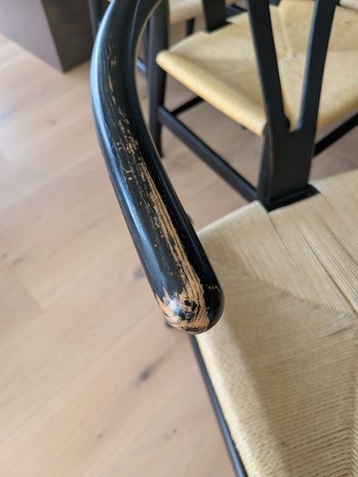 Set Of 6 Wegner-style Wishbone Dining Chairs