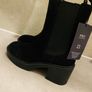 M&S genuine leather Chelsea heeled boots Image 2