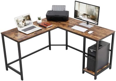 Computer Desk L-Shaped Industrial - Free Delivery Nationwide