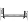 Bed Frame Black Metal 200x200 cm Image 4