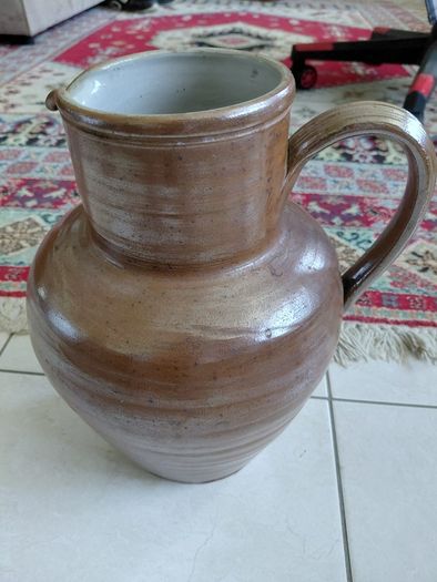Antique French stoneware jug beautiful patina