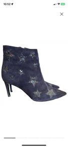 Dune navy sparkle boots