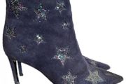 Dune navy sparkle boots