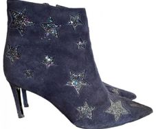 Dune navy sparkle boots