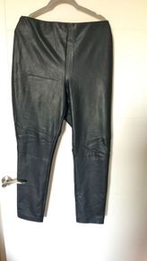Faux leather trousers