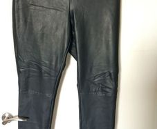 Faux leather trousers