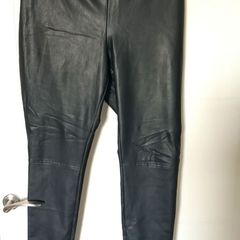 Faux leather trousers