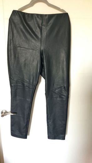 Faux leather trousers