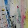 Original Abstract Painting Dublin Cityscape Poolbeg Chimneys And Convention Centre Dublin  Painting Image 5