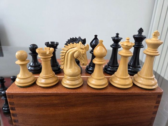 Ebony chess pieces