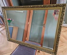 Mirror, antique gold