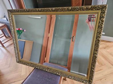 Mirror, antique gold