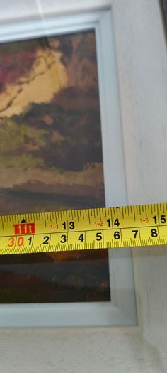 Framed under glass oil panting on board of land scape signed M.M KENNA