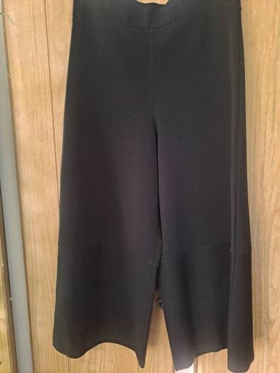 COS black extra wide leg trousers
