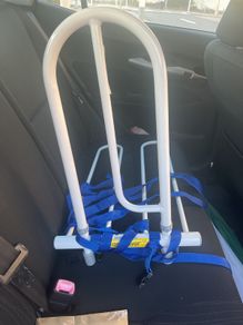 Easy bed lever aid with straps