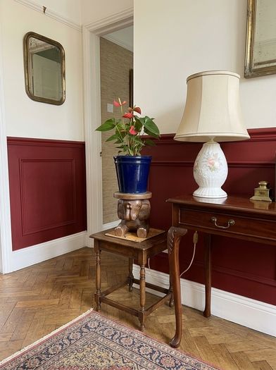 Vintage carved wooden elephant plant stand