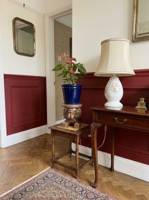 Vintage Ceramic Table Lamp - Floral Design
