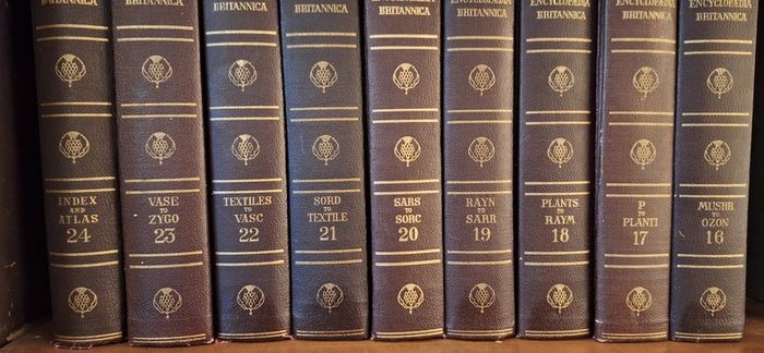 1955 Encyclopaedia Britannica Complete 24 Volumes Vintage Library Set