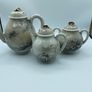 Vintage Japanese Kutani Eggshell Porcelain Tea Set Hand-Painted Image 3
