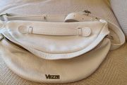 Vezze Pancia Ecru Leather Crossbody Bag