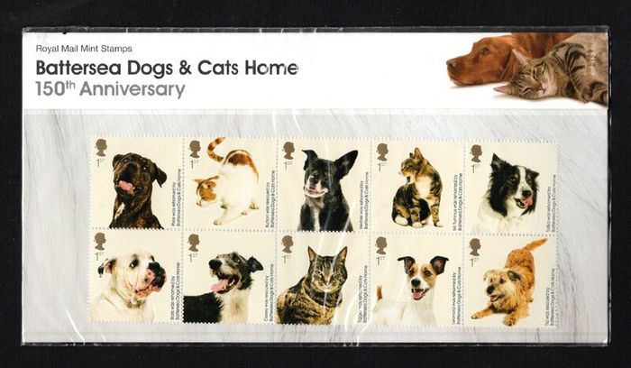 2010 Great Britain The 150th Anniversary of the Battersea Dogs & Cats Home Commemorative Stamps Presentation Pack