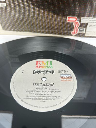 David Bowie 12 inch Time Will Crawl Dance Mix 1987
