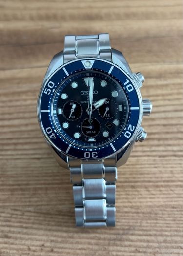 Seiko Prospex Chronograph Solar Quartz Diver Watch